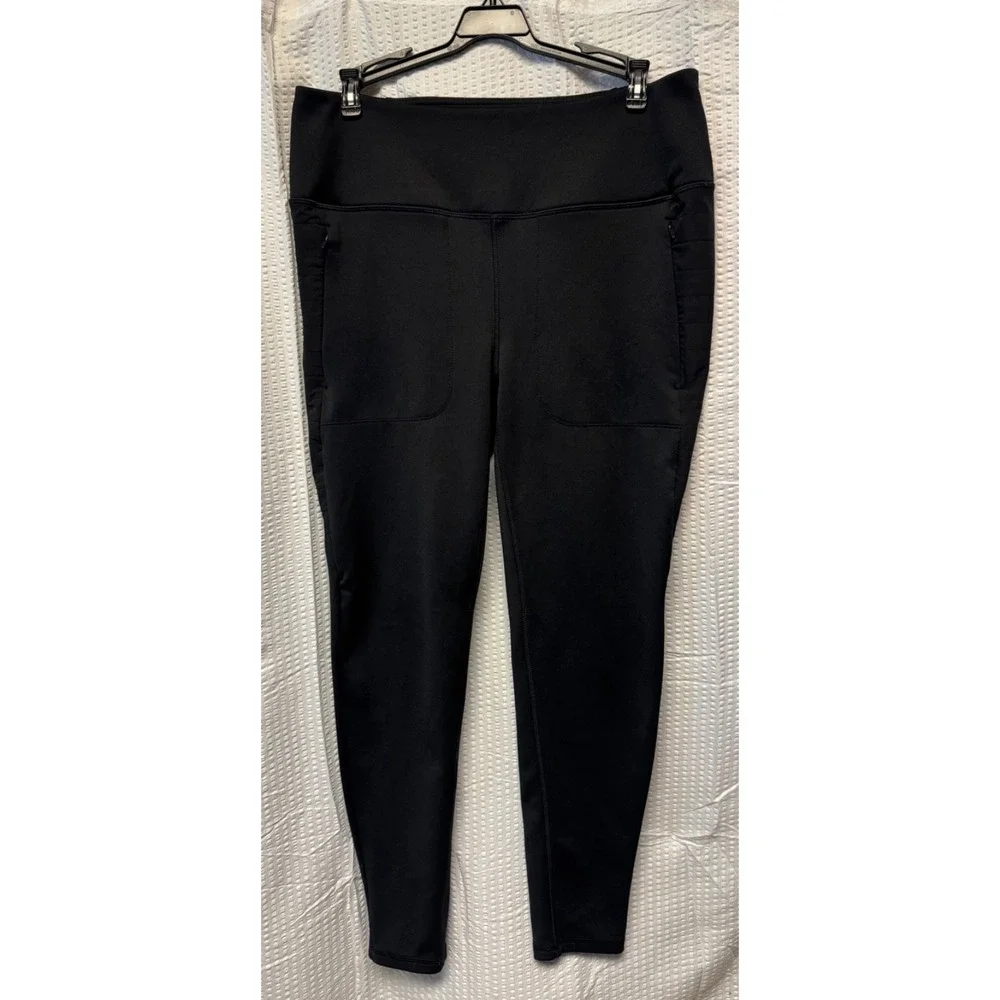 Spyder Active Women's Performance High Rise Legging Tight Cell Phone Pocket Sz L